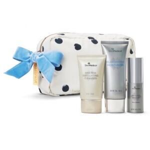 SKINMEDICA Face & Eyes Essentials Skin Care Kit 2025 Polka Dot Makeup Bag & Bow
